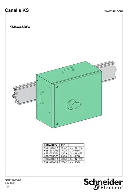 schneider施耐德KSB...SDF. - TAP-OFF UNITS FOR FUPACT INF - 说明页